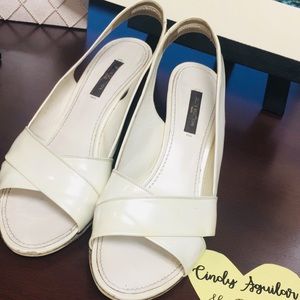 Louis Vuitton White Wedges